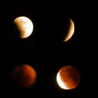 皆既月食は英語で Total lunar eclipse